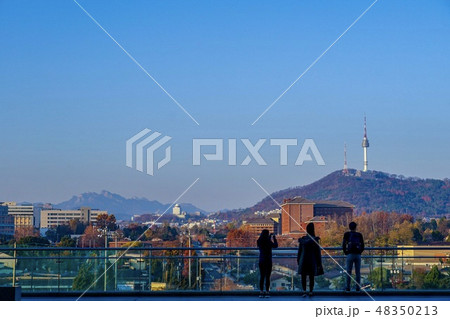 韓国 ソウル 風景の写真素材