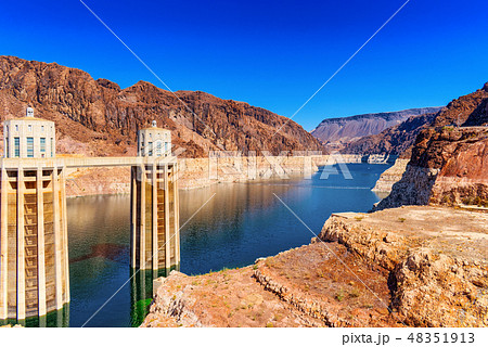 Famous and amazing Hoover Dam at Lake Mead 48351913