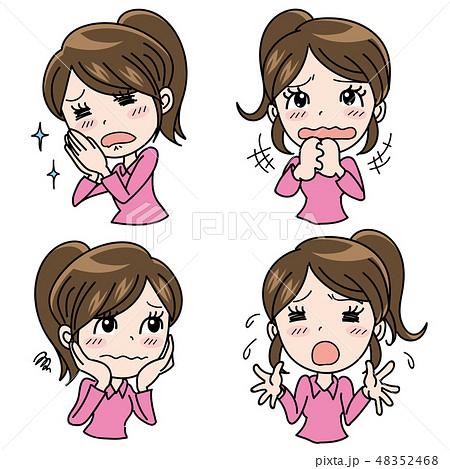 女の子感情表現セット・お願い 女の子感情表現セット・お願い 48352468
