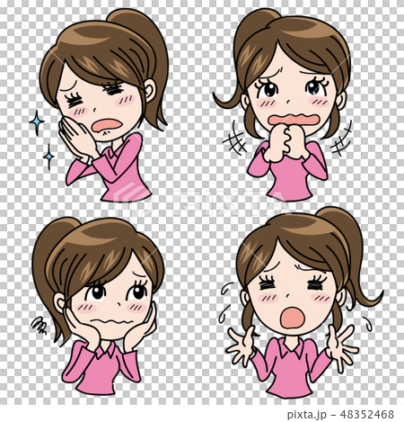 女の子感情表現セット・お願い 女の子感情表現セット・お願い 48352468