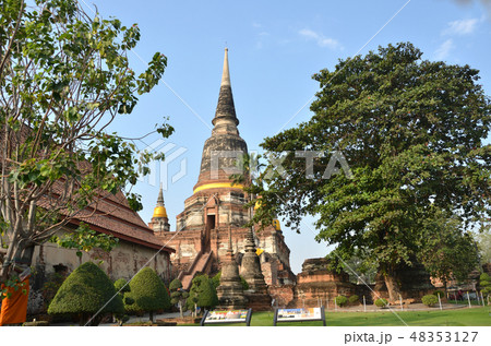 タイの世界遺産アユタヤ　ワット・ヤイ・チャイ・モンコン　アユタヤ国立公園 48353127