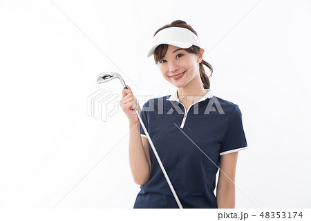 若い女性　ゴルフ 48353174