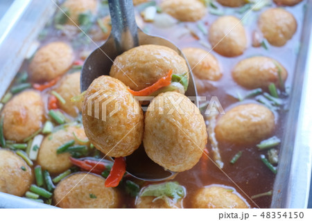 Stewed egg thai food cooking 48354150