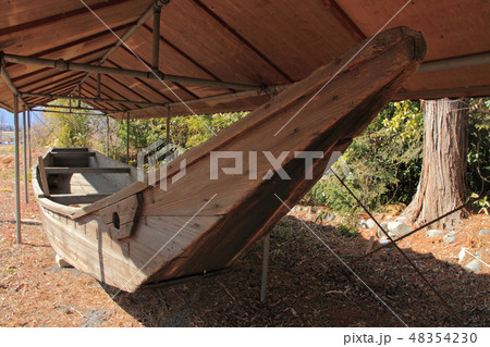 熊倉の渡しで使用されていた渡し船　安曇野市 48354230