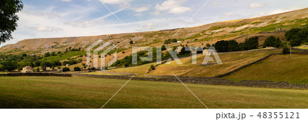 Panoramic shot of the Yorkshire Dales, near Reeth 48355121