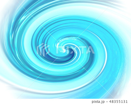 水色の渦巻きのイラストのイラスト素材