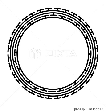 Greek key round frame. Typical egyptian, assyrian and greek motives circle border. 48355413