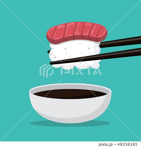 cartoon sushi and food japan isolated 48356385