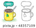 Mug with tea watercolor 48357109