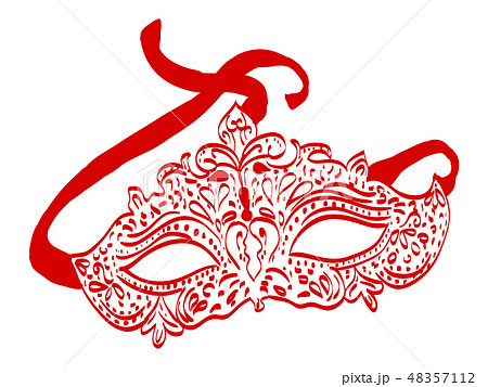 Hand drawn carnival mask Hand drawn carnival mask 48357112