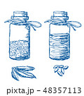 Illustration of bottles with herbs and oil 48357113