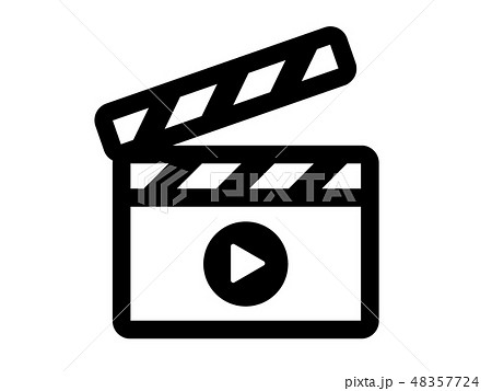 映画のカチンコアイコンのイラスト素材