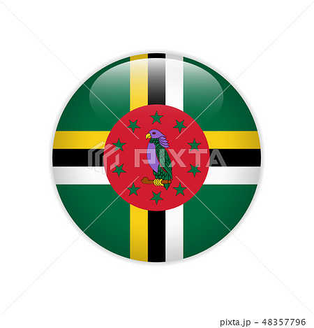 Dominica flag on button 48357796
