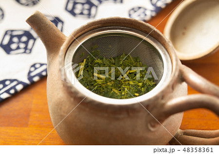 茶がら　茶葉　緑茶　日本茶　再利用　茶殻 48358361