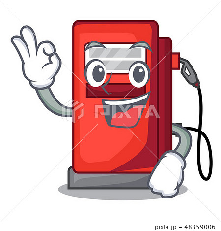 Okay gosoline pump isolated in the mascot 48359006