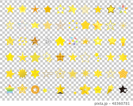 星 スターのアイコンマーク素材 48360781