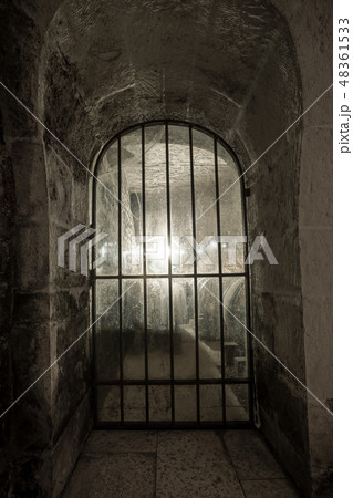 Antique window with a lattice Antique window with a lattice 48361533