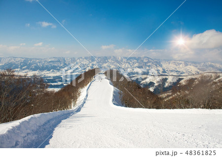 Landscape and Mountain view of Nozawa Onsen Landscape and Mountain view of Nozawa Onsen 48361825