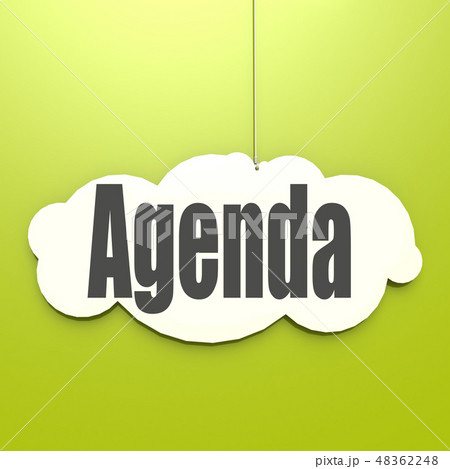 Agenda word on white cloud Agenda word on white cloud 48362248