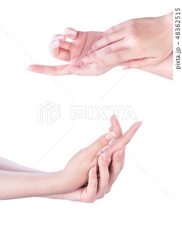 手 両手 手の上 48362515