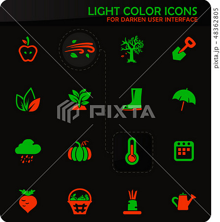 Autumn icons set 48362805