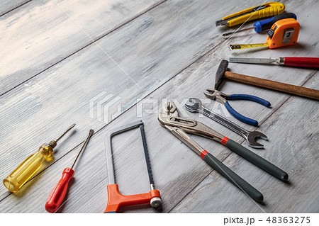 industry engineer tool on gray background 48363275