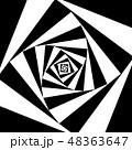 Square rotate black and white abstract background. 48363647