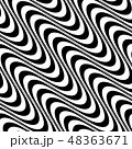 Op art black and white wave pattern background. 48363671