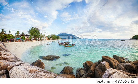 Panorama of asian paradise beach in Thailand 48365645