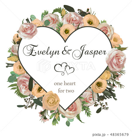 Valentine greeting card, invite card. Vector 48365679