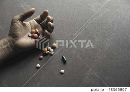 The man committing suicide by overdosing 48366697