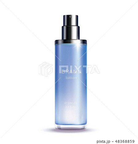 Blue glass spray bottle 48368859