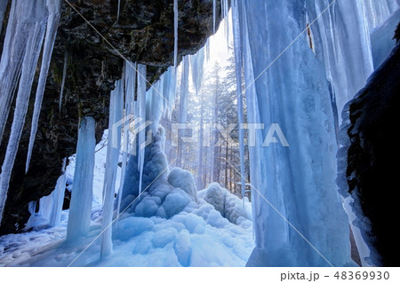 王滝村　氷瀑となった新滝 48369930