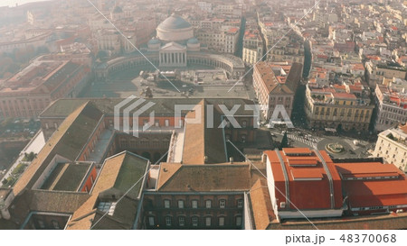 Aerial view of Palazzo Reale di Napoli or Royal Palace, Teatro di San Carlo and Piazza del 48370068