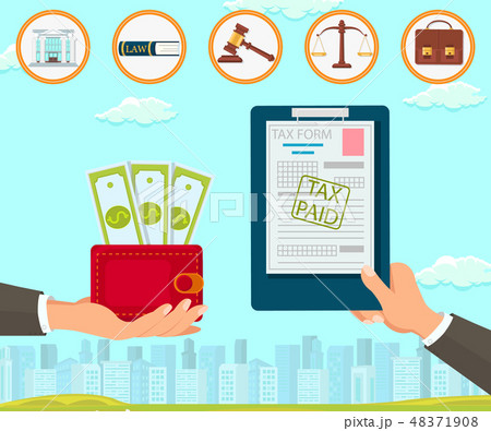 Law Company Maintains Documents Tax Form Dollar. 48371908
