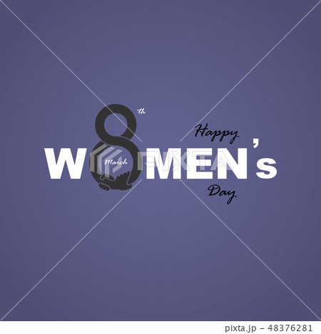 Pink Happy International Women's Day Typographical 48376281