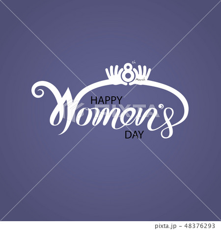 Pink Happy International Women's Day Typographical Pink Happy International Women's Day Typographical 48376293