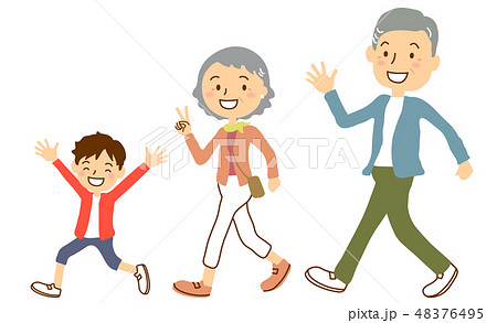 GW祖父母孫男の子行進全身 GW祖父母孫男の子行進全身 48376495