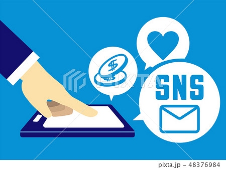 シンプルなスマホのイラスト 48376984