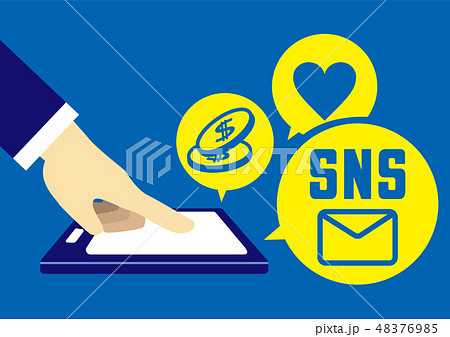 シンプルなスマホのイラスト 48376985