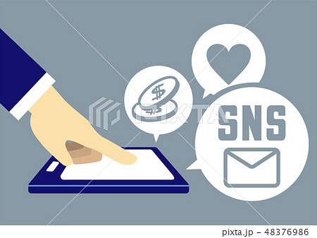 シンプルなスマホのイラスト 48376986