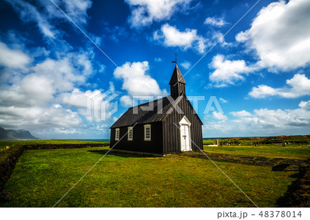 Budakirkja in Snaefellsnes peninsula, Iceland. 48378014