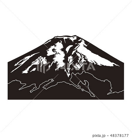 100 Epic Best富士山 イラスト 白黒 最高の花の画像