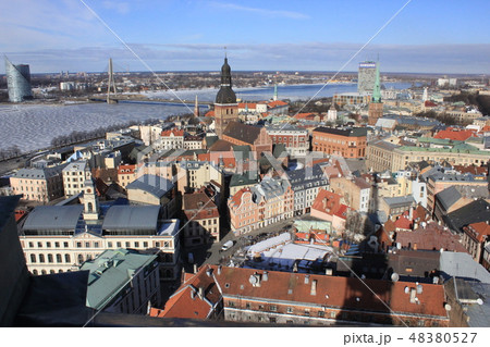 リガ歴史地区の一望(Latvijas/Riga) リガ歴史地区の一望(Latvijas/Riga) 48380527