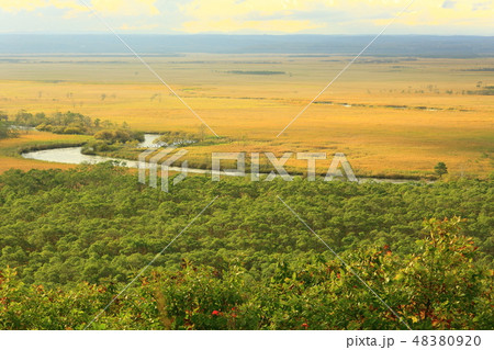 細岡展望台から見た釧路湿原 細岡展望台から見た釧路湿原 48380920