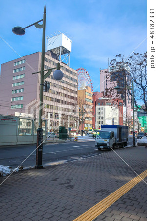 札幌都市風景　市電周辺風景 すすきの　ススキノ　薄野 48382331