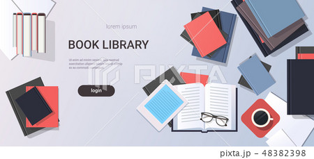 workplace desk textbooks e-book top angle view book library education learning concept flat copy workplace desk textbooks e-book top angle view book library education learning concept flat copy 48382398