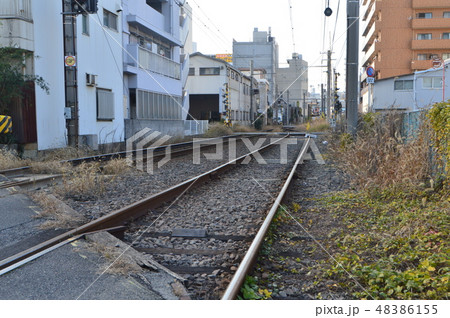 踏切・線路(香川県高松市) 踏切・線路(香川県高松市) 48386155