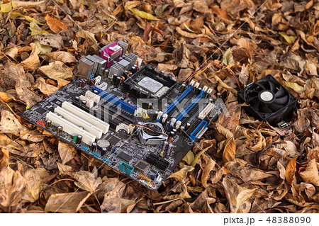 Waste computer card thrown to landfill 48388090