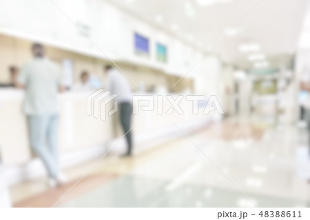 Medical blur background customer reception counter Medical blur background customer reception counter 48388611